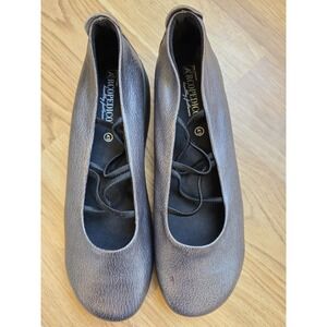 Arcopedico Leather Supportive Mary Jane Ballet Flats Women EU 43 Silver Metallic